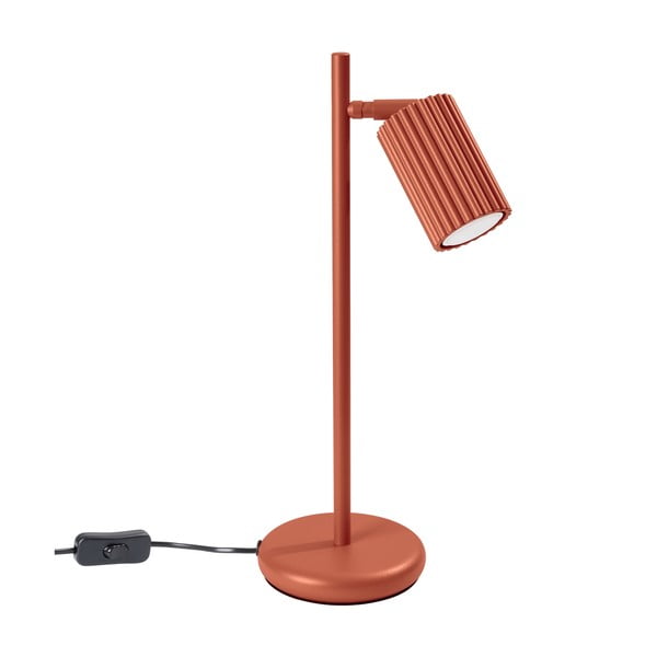 Lampada da tavolo color mattone (altezza totale 43 cm) Gleam – Sollux