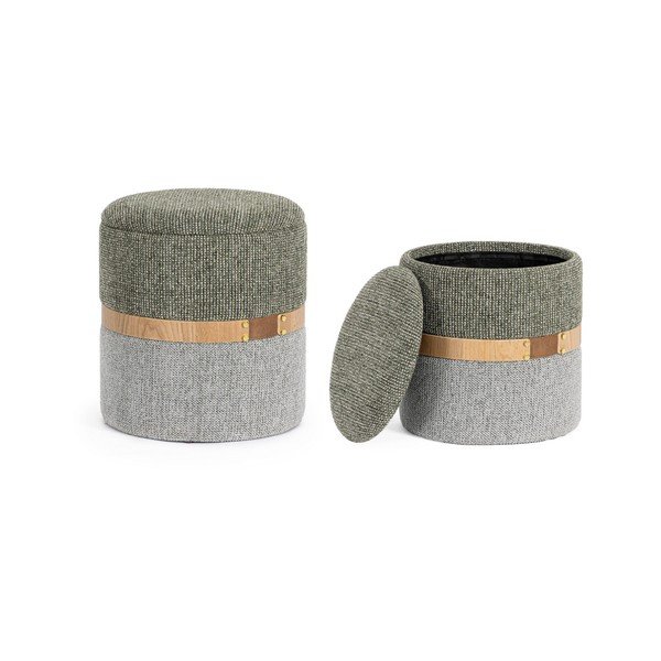 Poggiapiedi verde/grigio Talya – Bizzotto-image-1