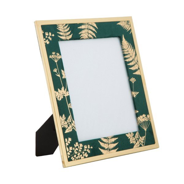 Portafoto da tavolo verde e oro, 20 x 25 cm Glam - Mauro Ferretti