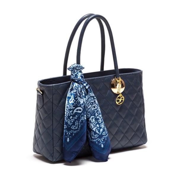 Kožená kabelka Carla Ferreri 2003 Blu-image-2