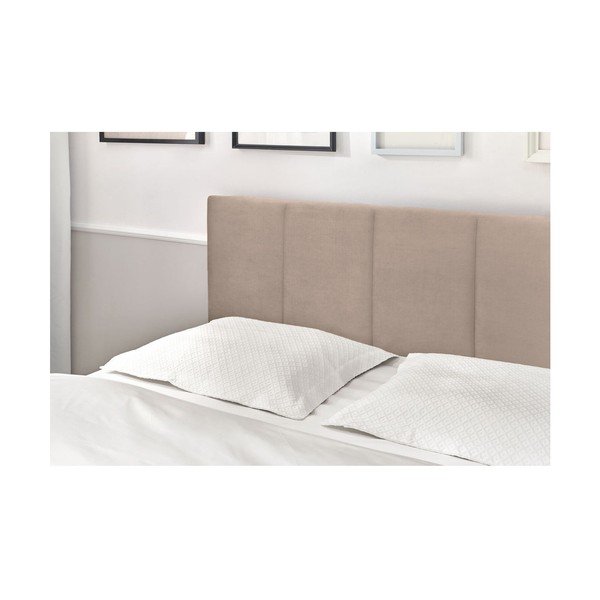 Letto matrimoniale imbottito beige con griglia 180x200 cm Vivara - Bobochic Paris-image-1