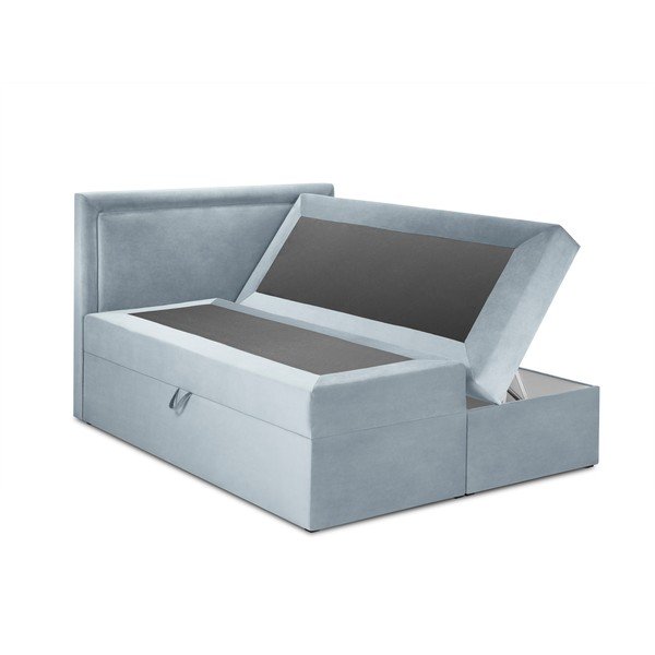 Letto boxspring azzurro con contenitore 180x200 cm Yucca - Mazzini Beds-image-3