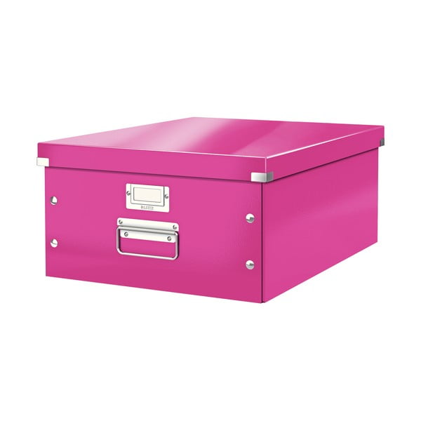 Scatola di cartone rosa con coperchio 37x48x20 cm Click&Store - Leitz