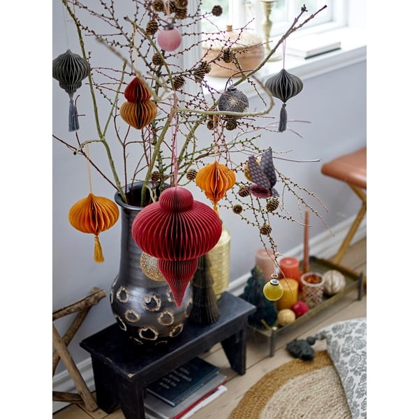 Set di 4 ornamenti natalizi da appendere Milay - Bloomingville-image-2