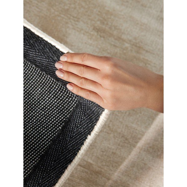 Tappeto avorio in viscosa tessuto a mano 120x180 cm Noemi – Vikosa-image-4