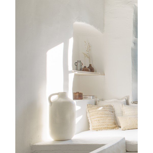 Vaso alto in ceramica bianca Caetana - Kave Home-image-4