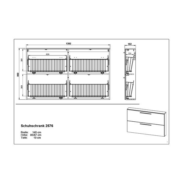 Scarpiera pensile grigia e beige Utah - Germania-image-4