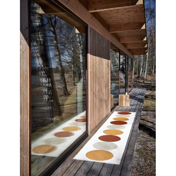 Tappeto da interno/esterno giallo ocra/color crema 70x140 cm Otto Harvest – Pappelina-image-4