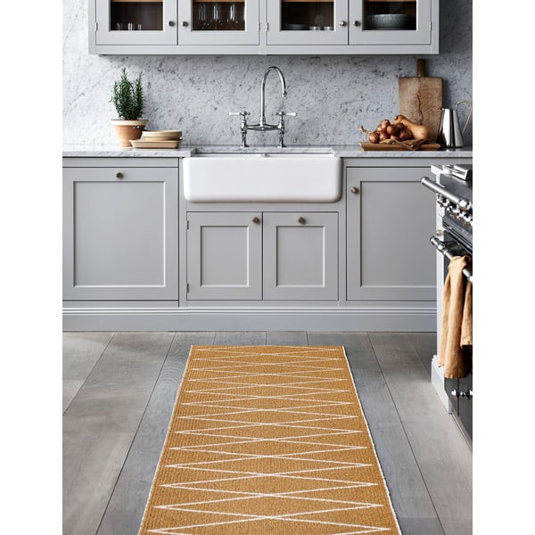 Tappeto da interno/esterno giallo ocra 70x100 cm Max Ochre – Pappelina-image-4