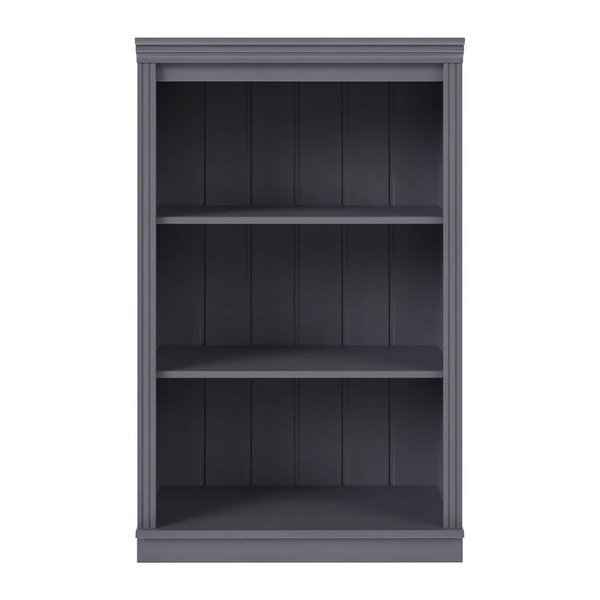 Libreria grigia in pino massiccio 74x118x35 cm Anita – Støraa