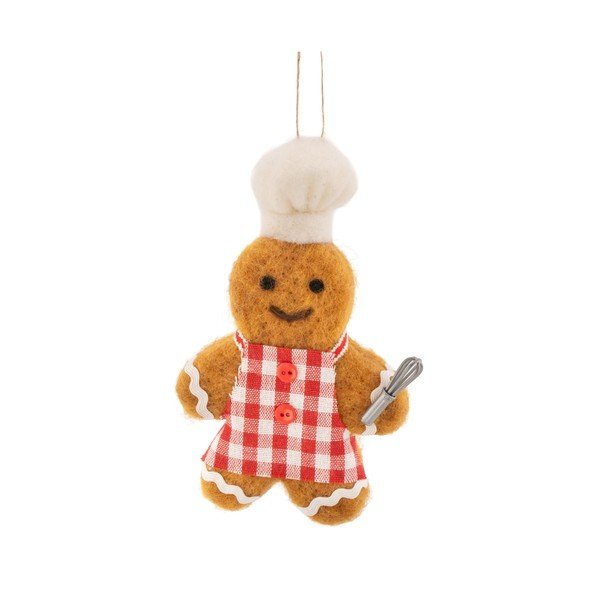 Decorazione per albero di natale in tessuto 8 cm Pastry Chef Gingerbread – Sass & Belle