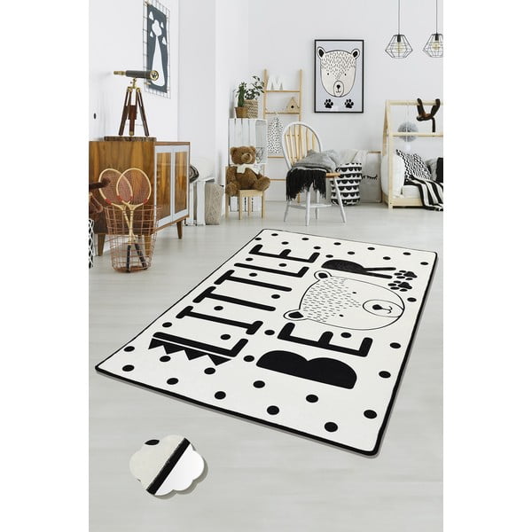 Tappeto antiscivolo per bambini bianco e nero , 100 x 160 cm Little Bear - Conceptum Hypnose-image-2