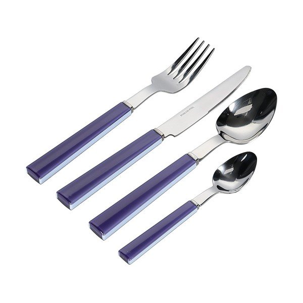 Posate blu in acciaio inox 16 pz per 4 persone Poppy – ONA