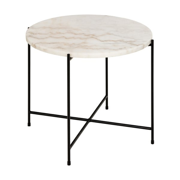 Tavolino rotondo con piano in marmo ø 52 cm Avila – Actona