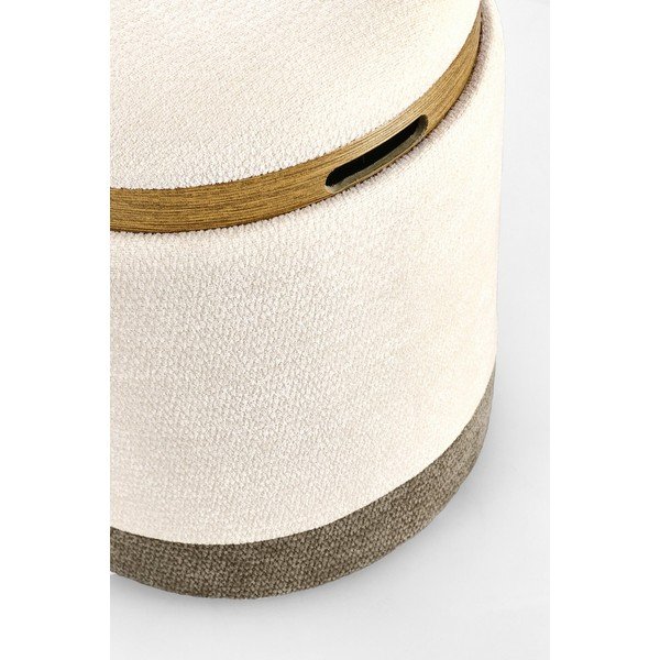 Poggiapiedi grigio/beige Deva – Bizzotto-image-1