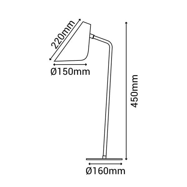 Lampada da tavolo bianca, altezza 45 cm Lisboa - SULION-image-4