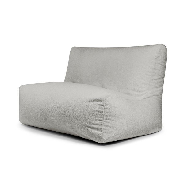 Puof a sacco grigio chiaro con rivestimento in bouclé Sofa Seat Lounge – SLOWDOWN