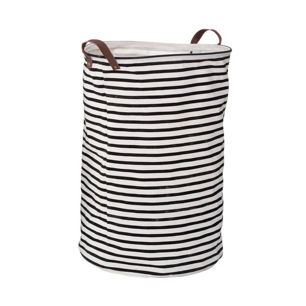 Cesta per il bucato bianca e nera in tessuto 54 l Stripe – Premier Housewares