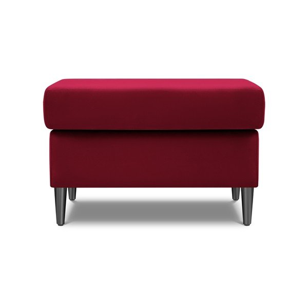Poggiapiedi rosso con rivestimento in velluto Kyoto – Cosmopolitan Design