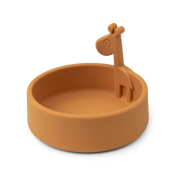 Ciotola per bambini in silicone giallo ø 11,5 cm Raffi - Done by Deer-image-2