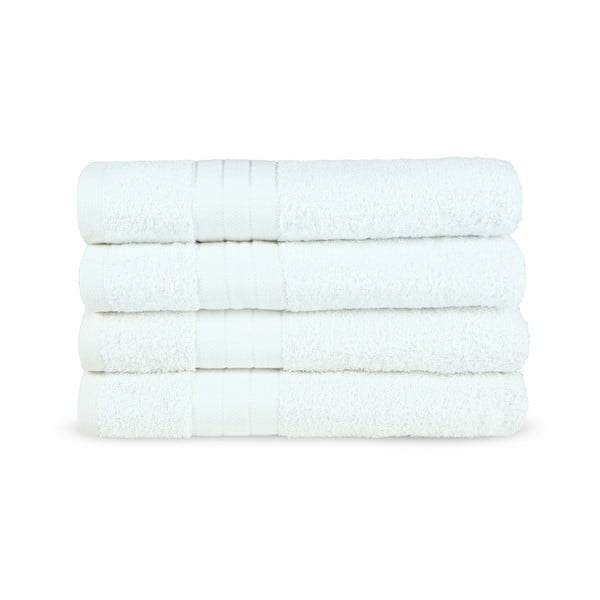 Asciugamani bianchi in spugna di cotone in set da 4 50x100 cm - Good Morning