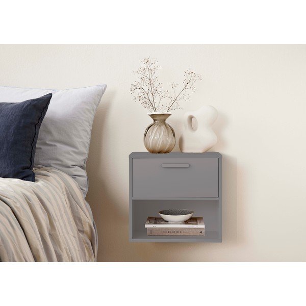 Comodino sospeso grigio Keep by Hammel - Hammel Furniture-image-1