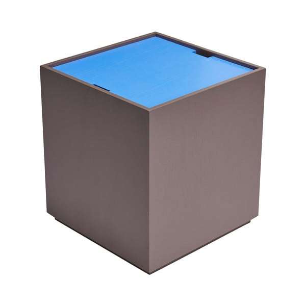 Cassapanca in frassino blu e grigio scuro 40x45 cm Vault - Hübsch-image-3