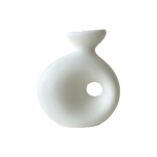 Vaso in ceramica bianca Delta - Rulina