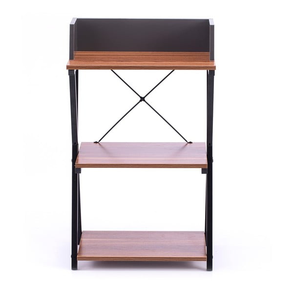 Tavolo da lavoro con piano in legno di noce 30x50 cm Hexe - Homede-image-2