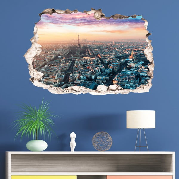 Adesivo murale 3D Panorama di Parigi - Ambiance