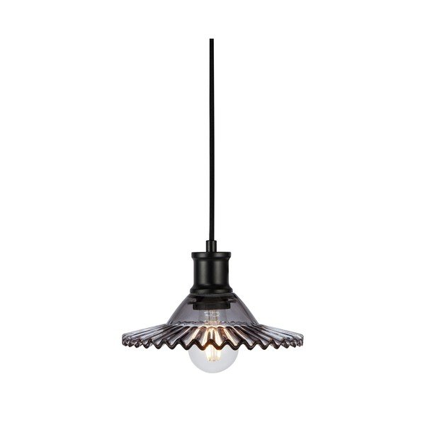 Lampadario nero con paralume in vetro ø 21,5 cm Novia – Markslöjd