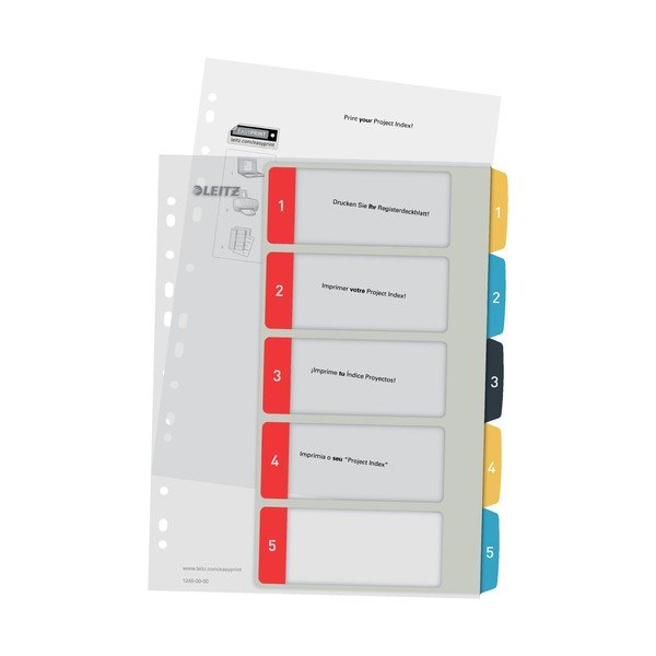Set di 5 indici numerici con 5 etichette , A4 Cosy - Leitz-image-3