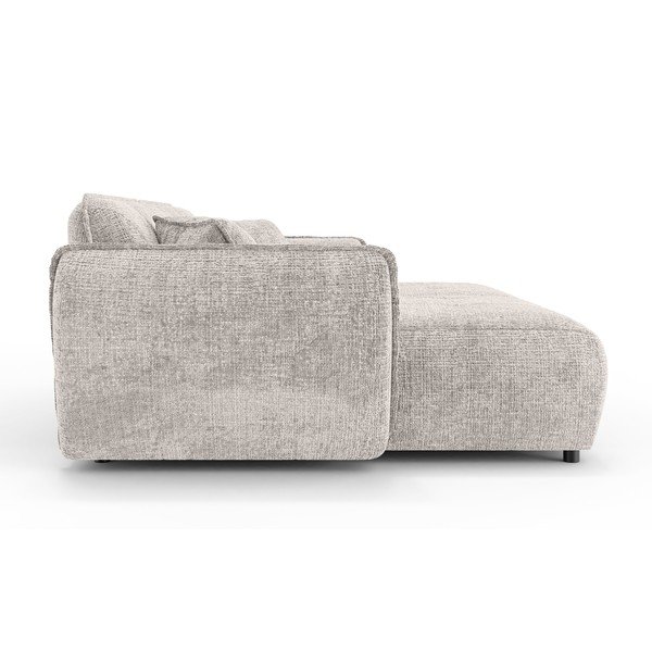 Divano beige con chaise lounge con rivestimento in ciniglia 252 cm Nelia Big – Ropez-image-3