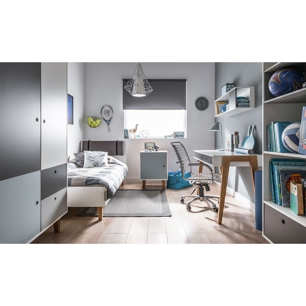 Letto singolo bianco, 120 x 200 cm Concept - Vox-image-3