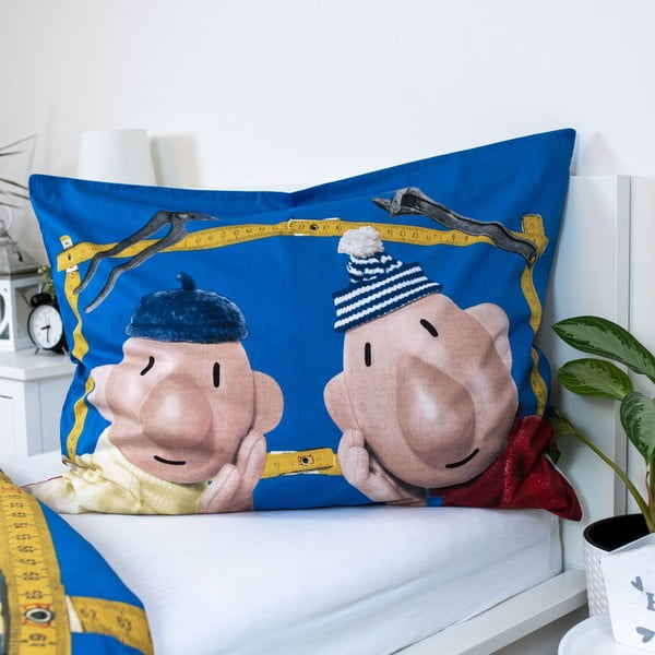 Set copripiumino e federa da bambini in cotone per letto singolo 140x200 cm Pat a Mat – Jerry Fabrics-image-3