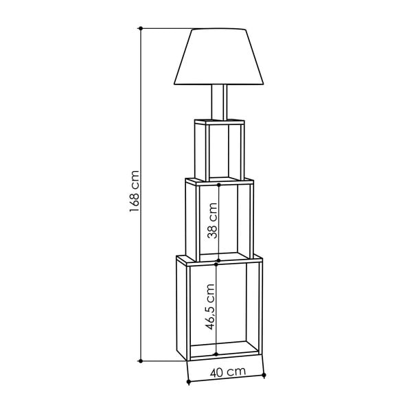 Lampada a stelo con paralume grigio chiaro Tower - Homitis-image-2