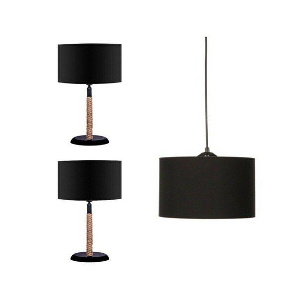 Lampada da tavolo nera - Magenta Home-image-1