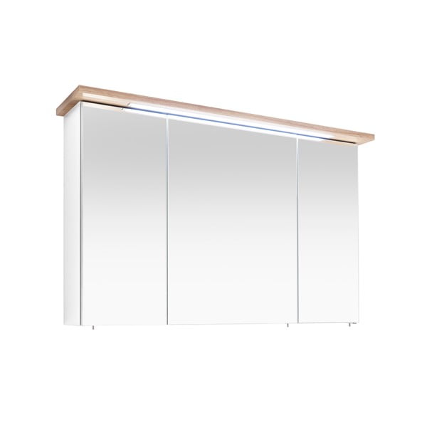 Mobile bagno sospeso bianco con specchio 115x72 cm Set 923 - Pelipal-image-2