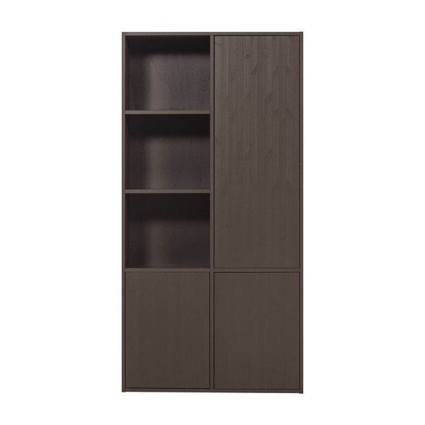 Mobile componibile marrone scuro in pino massiccio 108x215 cm Meggy – WOOOD