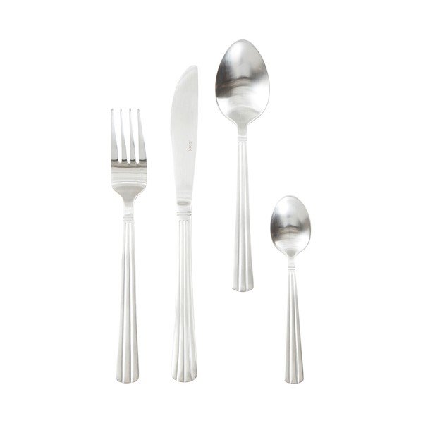Posate argentate in acciaio inox 16 pz per 4 persone Kaiya – Jotex