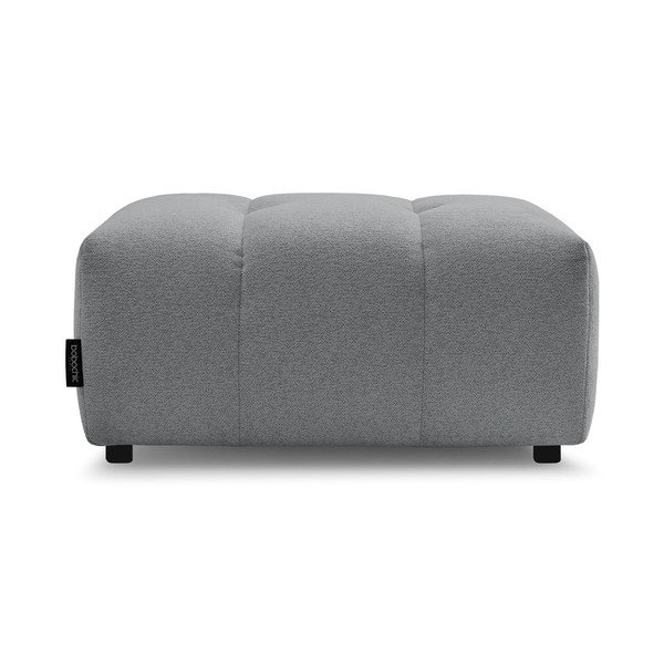 Poggiapiedi grigio con rivestimento in ciniglia Roxelane – Bobochic Paris