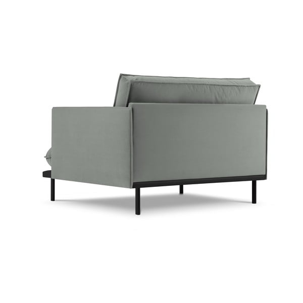 Poltrona in velluto grigio Auguste - Interieurs 86-image-3