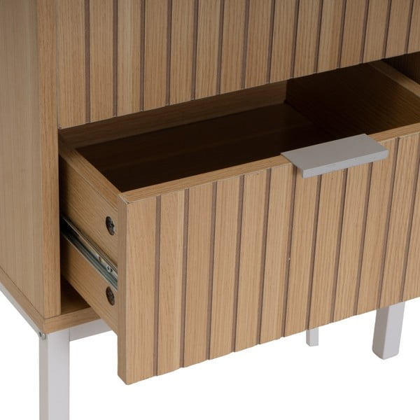 Comodino di colore naturale con effetto rovere Mid-Lines – Casa Selección-image-4