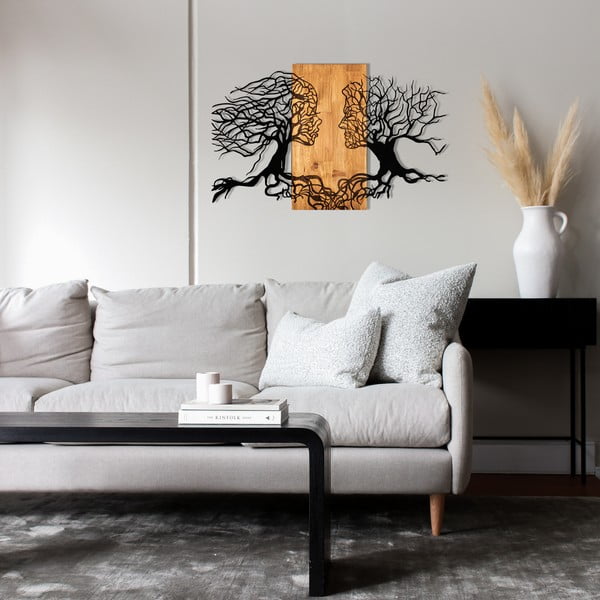 Decorazione murale in legno e metallo 92x58 cm Tutku - Wallity-image-1