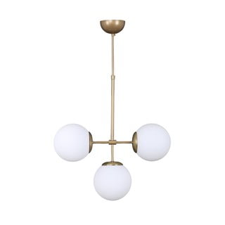 Lampada a sospensione con paralume in vetro oro e bianco ø 15 cm Seagull - Squid Lighting