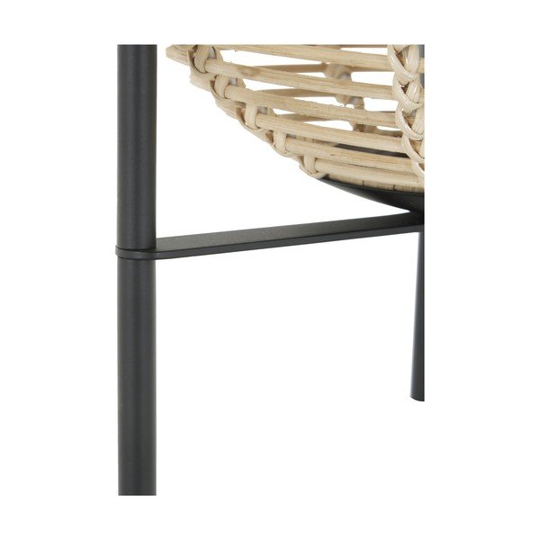 Lampada da tavolo nera con paralume in rattan, altezza 38 cm Wasa - Westwing Collection-image-4