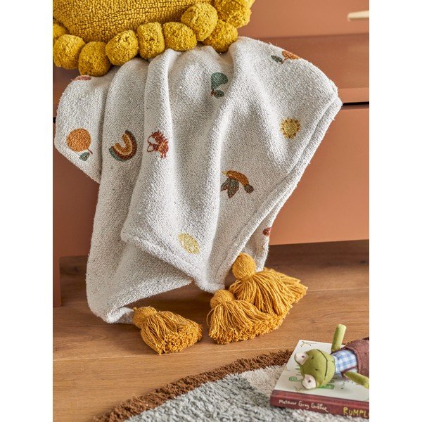 Coperta bianca per neonati 80x100 cm Agnes - Bloomingville Mini-image-1