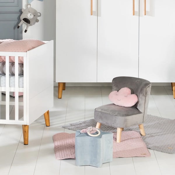 Sedia per bambini in velluto grigio chiaro Lil Sofa - Roba-image-1