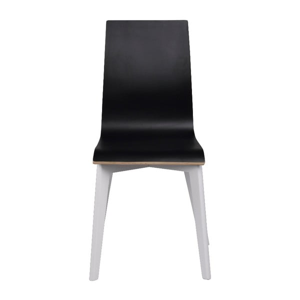 Sedia da pranzo nera con gambe bianche Grace - Rowico-image-3