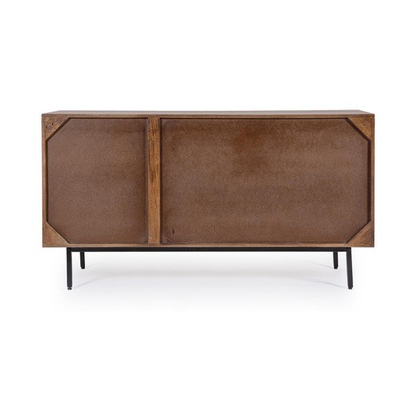 Credenza di colore naturale in mango massiccio 140x75x40 cm Tadita – Bizzotto-image-3